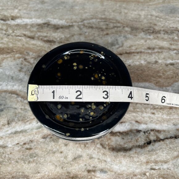 Stoneware Glazed Coasters Mottled Speckled Partridge Feather Spots Set of 4 - Picture 8 of 10